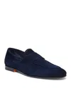 Santoni Carlos Penny Loafer In Blue