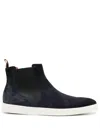 Santoni Chelsea Ankle Boots In Blau