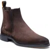 Santoni Detoxify Suede Chelsea Boots In Dark Brown