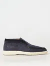 Santoni Suede Desert Boot In Blau