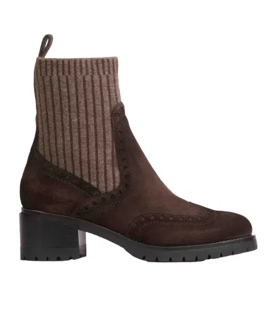 Santoni Chunky Heel Ankle Boots In Black