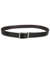 Santoni Adjustable Reversible Belt With Length Options In Black