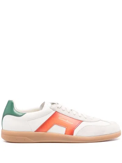 SANTONI COLOURBLOCK PANELLED SNEAKERS