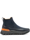 Santoni Contrast-panel Chelsea Boots In 蓝色
