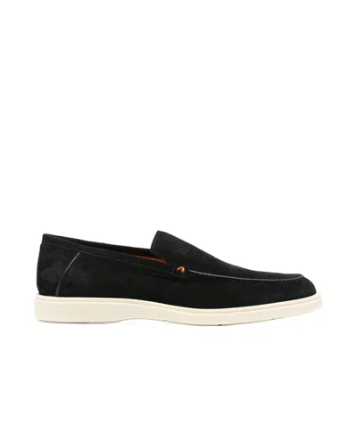 SANTONI SANTONI ALMOND-TOE SLIP-ON LOAFERS