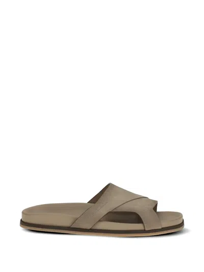 SANTONI CROSS-STRAP SANDALS