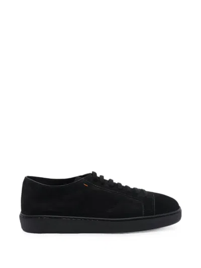 Santoni Damps Lace-up Sneakers In Black