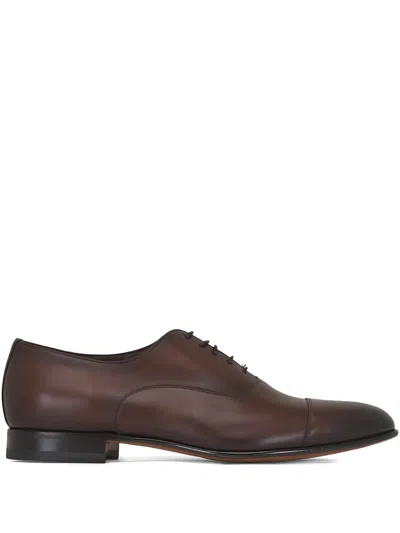 Santoni Darian Lace-up Osford Shoes In Multi