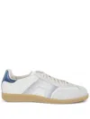 Santoni Dbs Leather And Suede Sneakers In White
