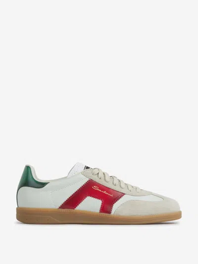 Santoni Dbs Olympic Sneakers In White