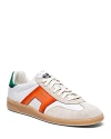Santoni Dbs Sneakers With Contrast Panel And Rubber Sole In White