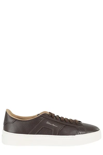 Santoni Dbs Sf6 Sneakers In Brown