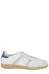 Santoni Dbs Leather And Suede Sneakers