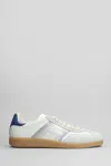 Santoni Dbs Leather And Suede Sneakers