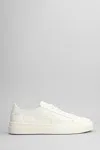 Santoni Dbs Sneakers In White Leather In White