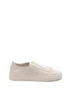 Santoni Perforated Rubber Sole Textured Finish Slip-on In White