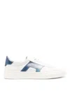 Santoni Double Buckle Low-top Sneakers In White