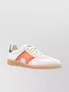 Santoni Dbs Sneakers With Contrast Panel And Rubber Sole In White