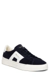 Santoni Men's Dbs1 Double Buckle Leather Sneakers In Black