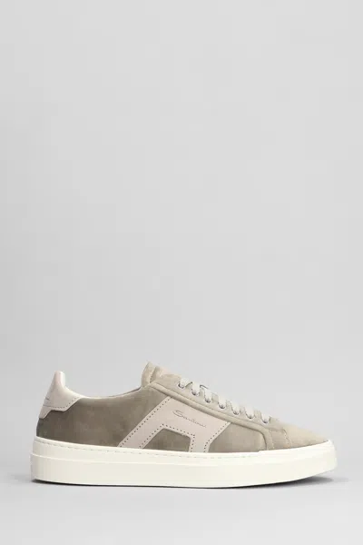 Santoni Dbs1 Sneakers In Grey Suede