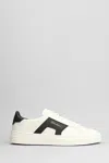 SANTONI DBS4 trainers IN WHITE LEATHER