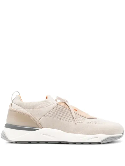 Santoni Debts Lace-up Sneakers In Neutral