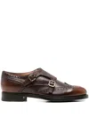 Santoni "delia" Oxford Boots In Brown
