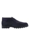 Santoni Rock Ankle Boot In Suede In Blue