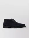 Santoni Desert Slip-ons Midnight Suede Finish