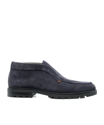 SANTONI DETROIT ROCK SUEDE BOOTS