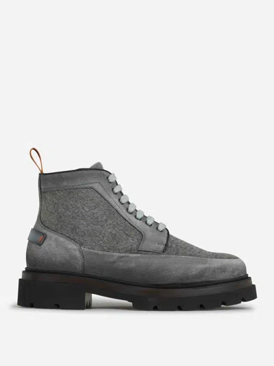 SANTONI SANTONI DEVELOP SUEDE BOOTS