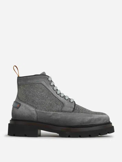 Santoni Develop Boots In Grey