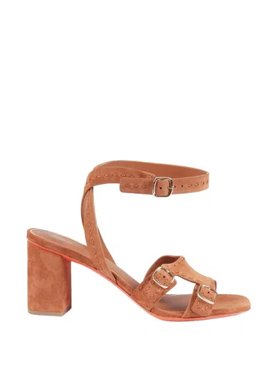 Santoni Didi Buckle-detail Sandals In Brown