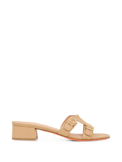 Santoni Didi Buckle-fastening Sandals In Neutral