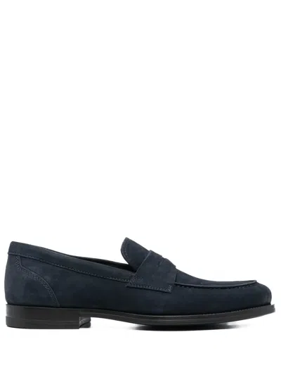 Santoni Diplomat Slip-on Loafers In Blau