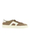 Santoni Double Buckle Sneakers In White