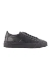 Santoni Double Buckle Sneaker Man Sneakers Black Size 7.5 Leather In Black