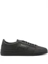 Santoni Men's Black Leather Dbs Oly Sneaker In Black