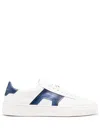 Santoni Double Buckle Low-top Sneakers In White