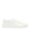 Santoni Leather Sneakers With Double Buckle-inspired Sides In White