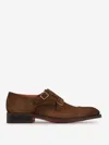 Santoni Double Buckle Shoes In Brown