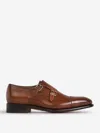 Santoni Man Loafers Tan Size 8.5 Leather In Braun