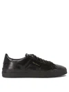 Santoni Double Strap Low-top Sneakers In Black
