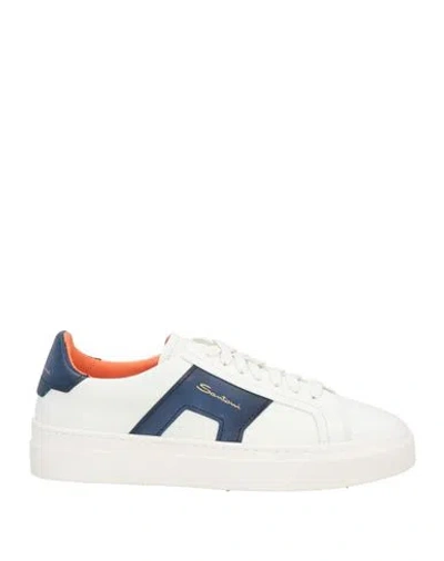 Santoni Double Buckle Sneaker Woman Sneakers White Size 5 Leather