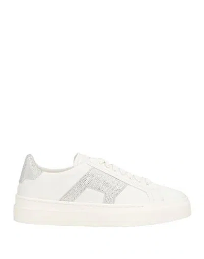 Santoni Double Buckle Sneaker Woman Sneakers White Size 7 Leather