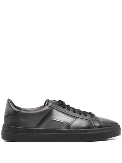 SANTONI DOUBLE BUCKLE SNEAKERS