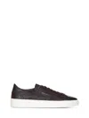 Santoni Brown Leather Sneakers