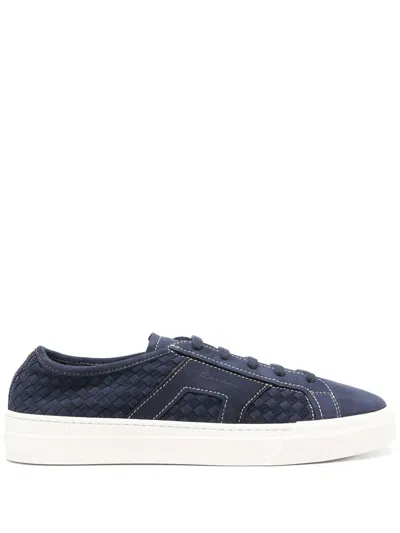 Santoni Cambridge Sneakers In Blue