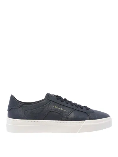 SANTONI DOUBLE BUCKLE SNEAKERS