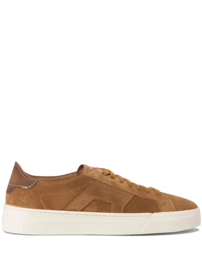 SANTONI DOUBLE BUCKLE SNEAKERS